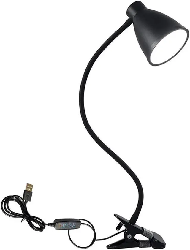 Alt view image 2 of 5 - Protection Adjustable Home Flexible Gooseneck Children Learning LED Desk Lamp Dimmable Fill In Night Reading Table Clip On