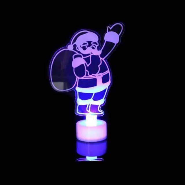 Alt view image 3 of 5 - 3D LED Night Light for Kids Children Home Room Decor  Flash Table Lamp Eiffel Tower Santa Claus Christmas Decoration