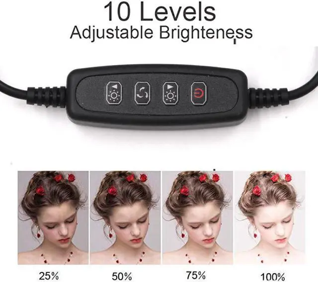 Alt view image 5 of 5 - 5V Ring Light LED Fill Lighting 16/21cm Dimmable Live Streaming Ring Lamp for Youtobe Photography Studio Phone Video