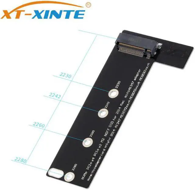 Alt view image 5 of 5 - x4 x2 M.2 for NGFF M-Key for NVME AHCI SSD Converter Card Adapter for 2014 Macbook Mini A1347 MEGEN2 MEGEM2 MEGEQ2