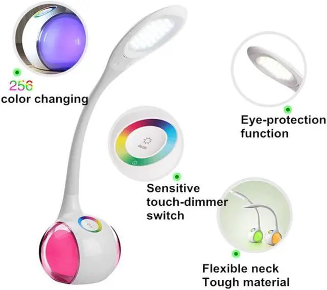Alt view image 5 of 5 - Touch Sensor Control Light Children's Light Desk Lamp Eye Protection LED Lamp For Bedroom Reading