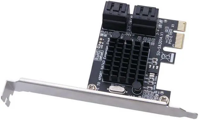 Alt view image 5 of 5 - 4 Port SATA III Expansion Card 6Gbps PCIe 1X to SATA 3.0 Adapter Converter Card Support IPFS Hard Disk Devices Card