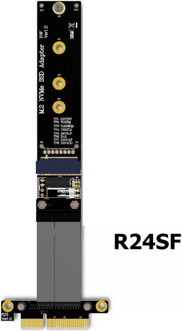 Alt view image 2 of 5 - for NVMe SSD Extension Cable Solid Drive Riser Card R44SF/R24SF M2 to PCI-Express 3.0 X4 PCIE 32G/bps M Key Extender