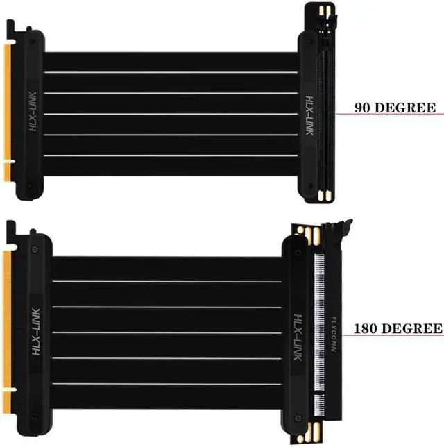 Alt view image 3 of 5 - high speed PC graphics card PCI Express 16x3.0 connector cable lifter PCI-E 16x riser cable expansion port adapter