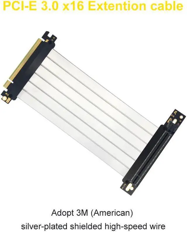 Alt view image 2 of 5 - Express Riser Cable X16 10cm/25cm for High Speed Graphics Cards E Extender Connector