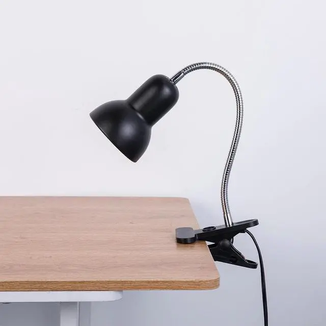 Alt view image 5 of 5 - LED Table Lamp Eye Protection USB Rechageable LED Desk Lamp with EURO Switch Reading Light Message Light black and white