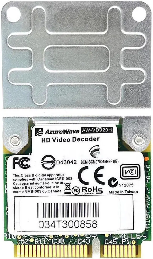 Alt view image 2 of 2 - card 1080p for Broadcom Crystal HD Decoder BCM70015 BCM970015 AW-VD920H HD Crystal Hardware Decoder Mini PCIE Adapter