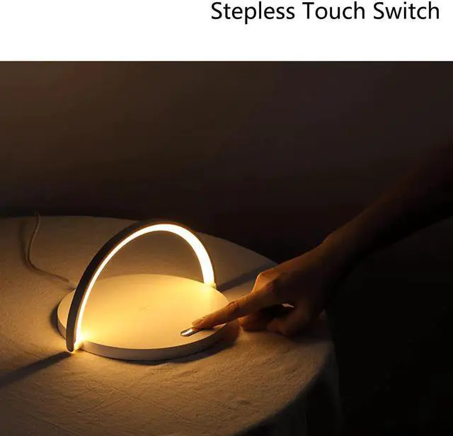 Alt view image 3 of 5 - Wireless Charger LED Table Lamp DC5V 10W USB Charging LED Desk Lamp Light Adjustment Table Bedside Lamp With Phone Holder