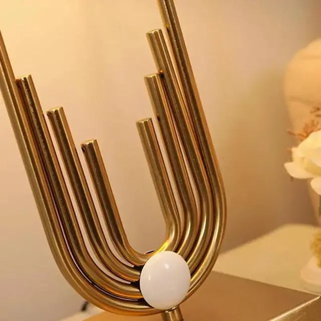 Alt view image 4 of 5 - Design Table Lamp Art Decor Home Lighting Modern Fabric Lampshade Desk Lamp Living Room Bedside Bedroom Light Fixtures