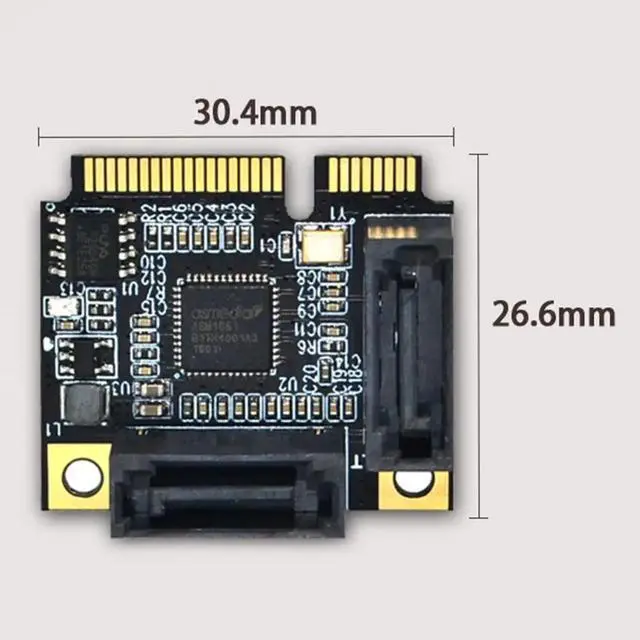 Alt view image 5 of 6 - 2 Ports Mini PCI-E PCI Express to SATA 3.0 adapter Converter Hard Drive Extension Card Add On Cards  for Windows Mac Linux OS