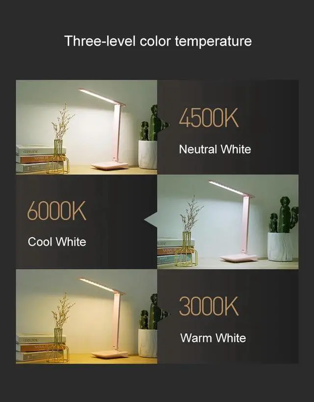Alt view image 2 of 5 - 2020 New 4000mah 2000mah LED Desk Lamp 3 Mode Lighting Brightness Rechargeable USB Learning Table Lamp for Study ZZD0017