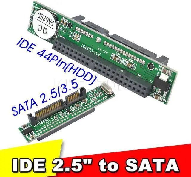 Main image of 2.5" IDE Female HDD SSD to 44 pin SATA Adapter Converter 1.5Gbs Serial Adapter Converter ATA 133 100 HDD CD DVD