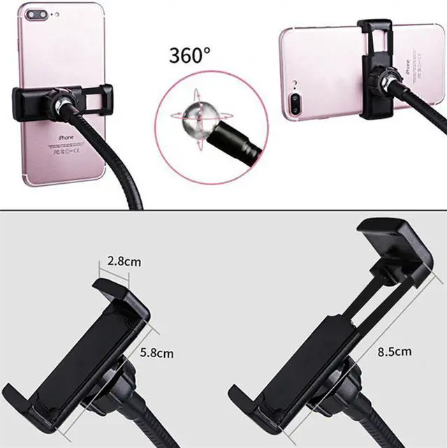 Alt view image 5 of 5 - Stand Table Lamps Clip Holder Ring Light Tripod Stand 3200K-5500K Dimmable LED for Selfie Live Video VK Dimming 3 Colors