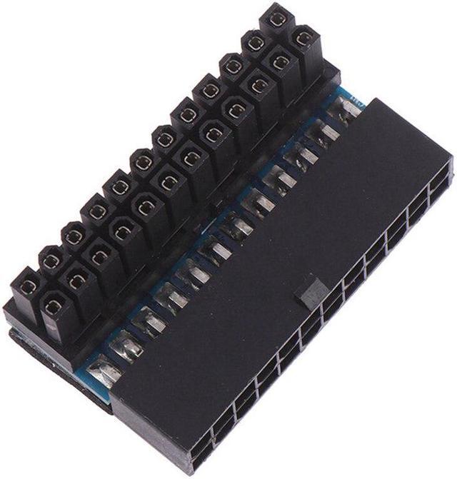 Alt view image 2 of 5 - 2Pcs ATX 24Pin 90 Degree 24 Pin to 24Pin Power Plug Adapter & 1x M.2 Adapter Card M.2 to PCIE 3.0 SSD Expansion Card