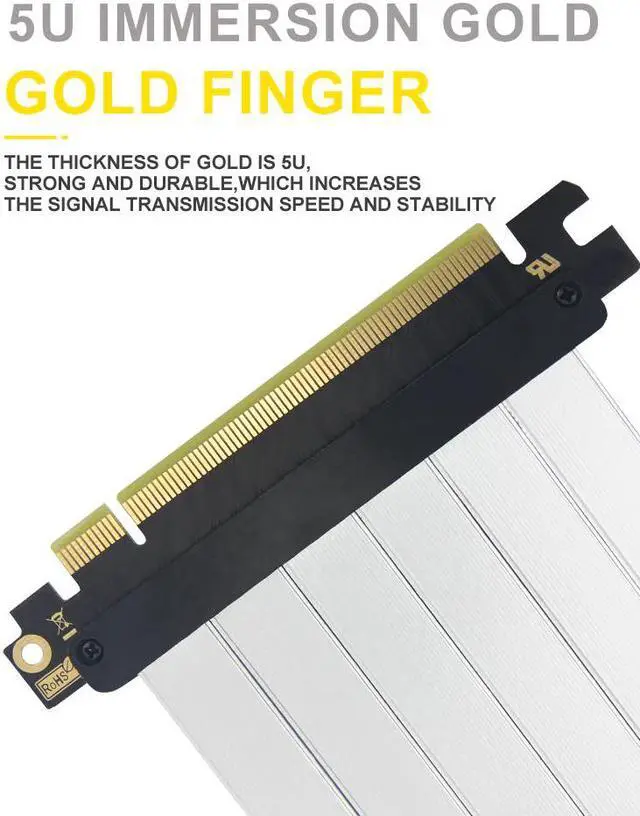 Alt view image 3 of 5 - Express Riser Cable X16 10cm/25cm for High Speed Graphics Cards E Extender Connector
