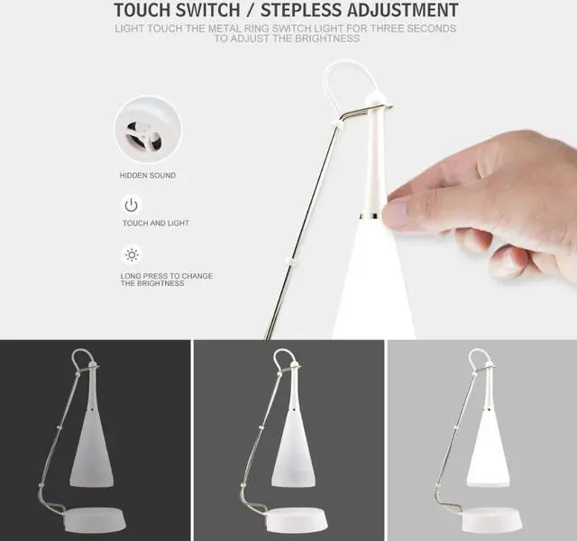 Alt view image 4 of 5 - Sensor LED Table lamp Bluetooth Speaker USB Rechargeable Desk lamp led study Reading Book lights for home bedroom lighting