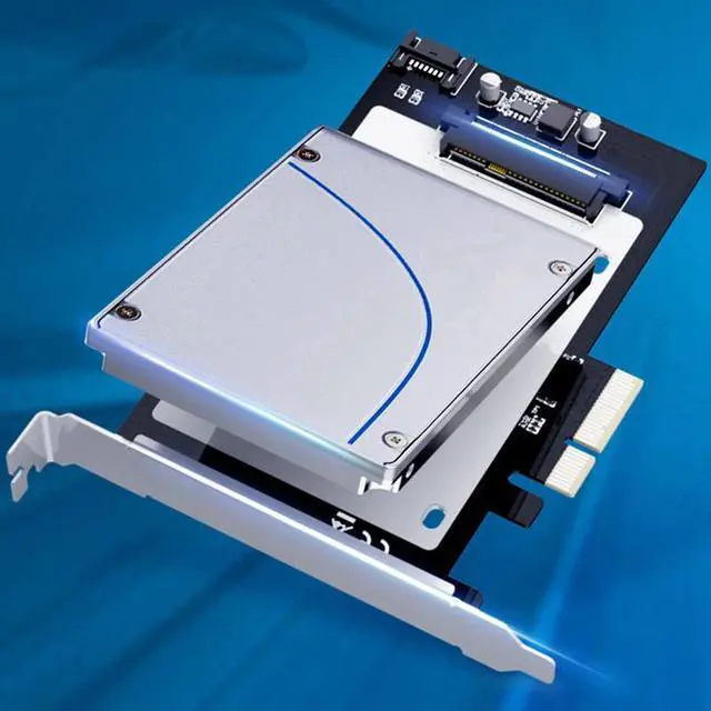 Alt view image 2 of 5 - 3.0 X4 to U.2 SFF-8639 Adapter Card U2 SSD GEN3 Card PCI-E Expansion Card X4 to 2.5Inch SATA Riser Card