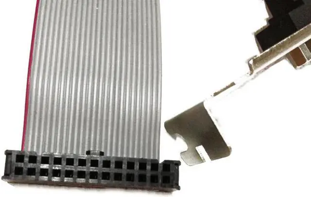 Alt view image 4 of 4 - Brand  25 Pin Female to Motherboard DB25 Pin Bracket with Cable 1 Port Serial Parallel PCI Slot Header Cable Bracket