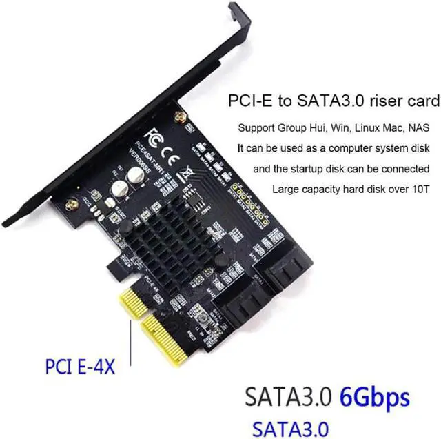 Main image of Transfer SATA 3.0 Expansion Card 4 Port 6G To PCI-E Support For RAID IPFS Drive Adapter Hard Disk 88SE9230 For RAID Card