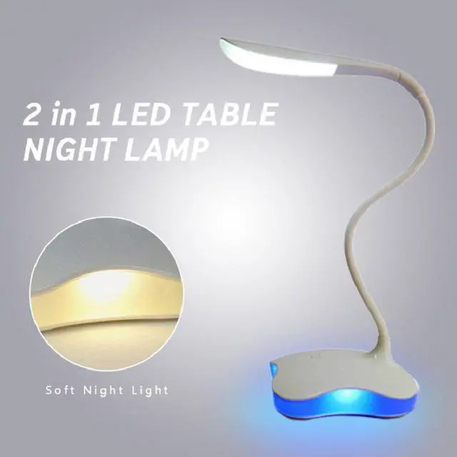 Alt view image 7 of 7 - 14 LED USB Charging Dimmable Reading Light Bendable Table Lamp Touch Sensor Reading Study Eye-Protection White light 3 Mode