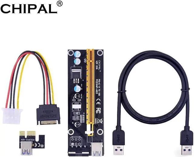 Main image of PCI-E Riser Card 100CM 60CM 30CM USB 3.0 Cable PCIE PCI Express 1X to 16X Extension Adapter for Bitcoin Miner Mining