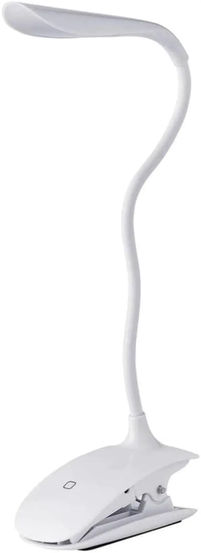 Alt view image 2 of 5 - Bended White LED Desk Lamps with Clamp Clip ABS Rechargeable USB Energy Saving Touch Switch Table Lamps