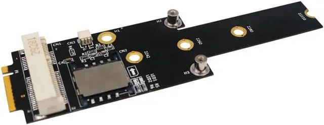 Alt view image 3 of 5 - PCI-E to M.2 NGFF Adapter M Key Converter Card Modulewith SIM Card Slot for Computer Wireless Converter WiFi/WWAN/LTE