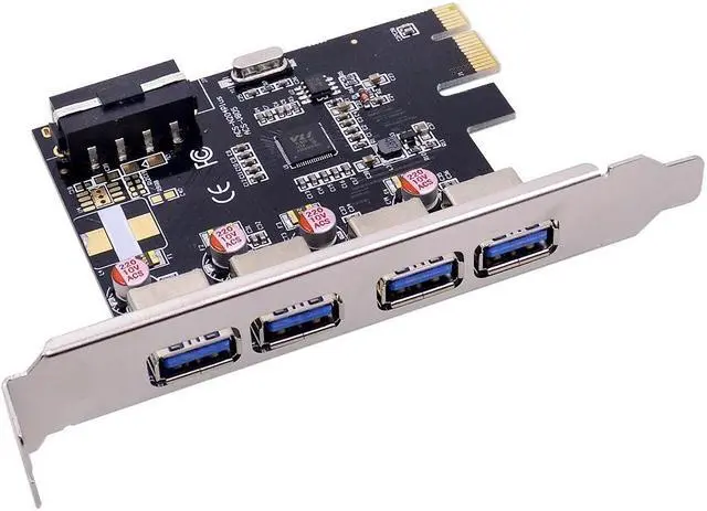 Alt view image 4 of 5 - 4 port USB 3.0 PCI-e Expansion Card PCI express PCIe USB 3.0 hub adapter 4-port USB3.0 controller USB 3 0 PCI e PCIe express 1x
