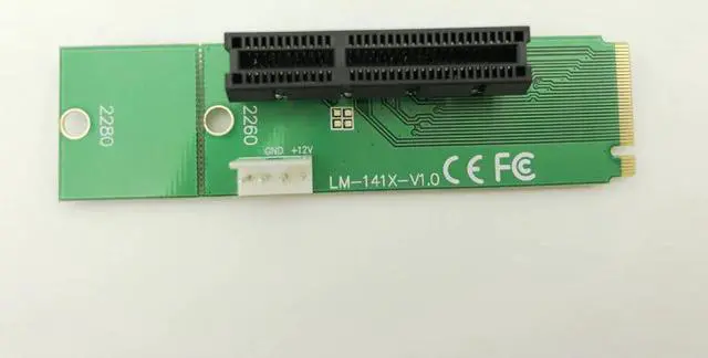 Alt view image 4 of 5 - Profession Wholesale NGFF M2 to PCI-e 4x Slot Riser Card M key M.2 SSD Port to PCI Express adapter Convertor