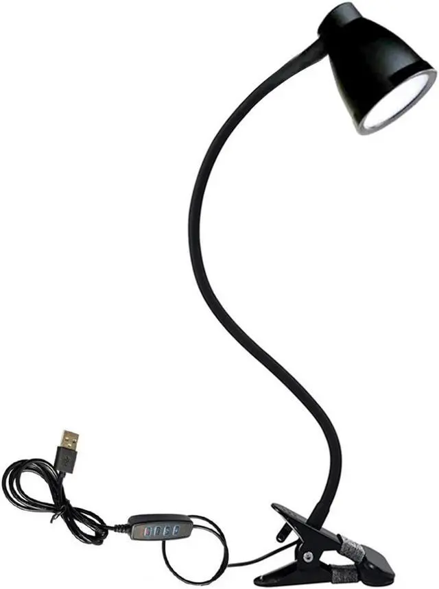 Alt view image 3 of 5 - Protection Adjustable Home Flexible Gooseneck Children Learning LED Desk Lamp Dimmable Fill In Night Reading Table Clip On
