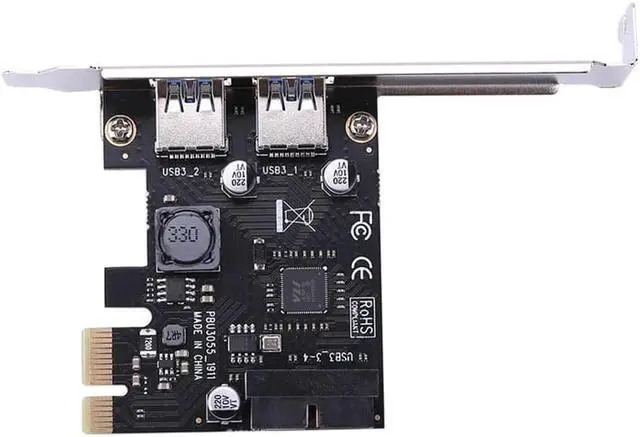 Alt view image 2 of 5 - 2 Port Usb 3.0 Pci-E Expansion Card External Usb3.0 Pcie Card Adapter With 2 Power Module Nec Chip For Desktop Pc Computer
