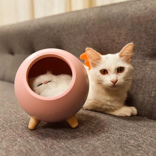 Alt view image 5 of 5 - 1pcs Cat House Night Light Table Light Bedroom Sleeping Lamp With USB Charging Unique Valentine's Day Christmas Gift