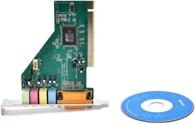 Alt view image 2 of 5 - 4 Channel 5.1 Surround 3D PC PCI Sound Audio Card w/Game MIDI Port Sound Card