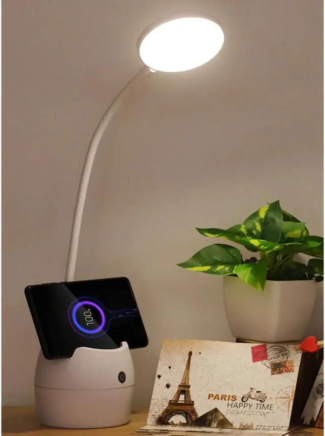 Main image of LED Table Lamp student read desk lamp USB rechargeable study office table light Portable bending Bedside night light