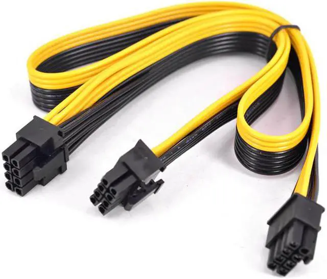 Alt view image 3 of 6 - PCI-e 8Pin To 2 Port 6+2 Pin Power Supply Cable PCI Express Graphics Card 6+2pin Male To 8 Pin Male for Silverstone Modular PSU