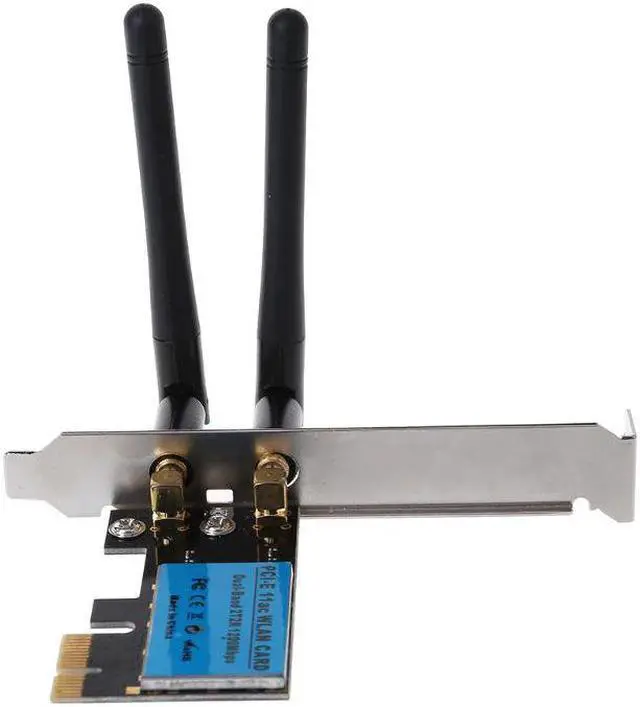 Alt view image 5 of 5 - 1200Mbps Wireless Network Card 2.4GHz/5GHZ Dual Band PCI Express WIFI WLAN Card Adapter with Antennas for PC Computer