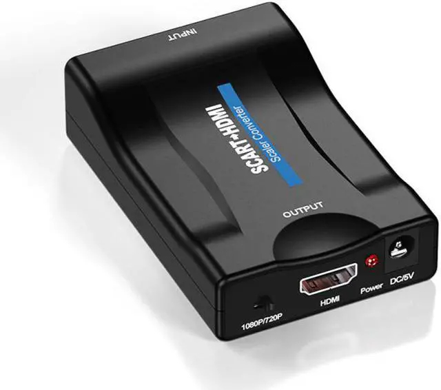 Alt view image 5 of 5 - Black HD 1080P Scart To HDMI Video Audio Upscaler Converter Signal Adapter For TV DVD Sky Box US/EU Power Plug