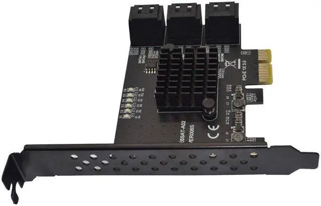 Alt view image 5 of 5 - to 6 SATA Card 6 Ports SATA3 PCI Express Expansion Card PCI-E/ SATA Controller Multiplier for SSD Synology ASM1166 Chip
