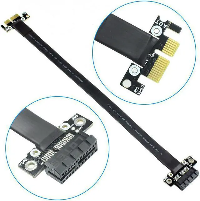 Main image of PCI Express PCIe Gen3.0 x1 x16 Miner Graphics Card Ribbon Extension Cable 25cm PCI-E 1x 16x 3.0 R11SF without Power Line