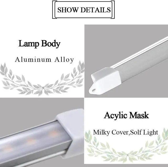 Alt view image 4 of 5 - 5V USB LED Book Light Bar Eye-care LED Desk Reading Lamp 3W/5W LED Under Cabinet Closet Lighting Dimmable LED Night Light