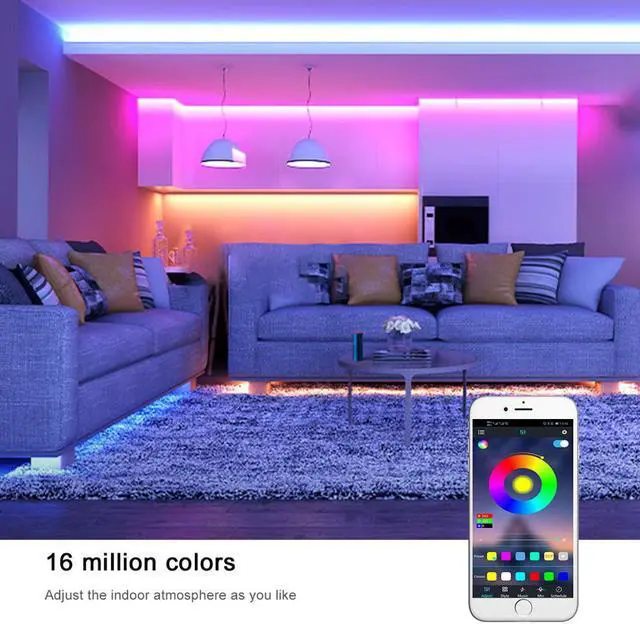Alt view image 5 of 5 - Decoration led table lamp smart Bluetooth USB Lamp 30leds/m 1M 2M 3M 4M 5M desk tv backlight Garland led strip