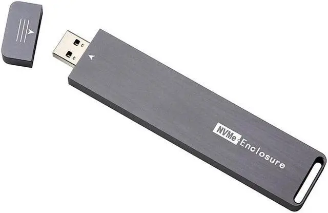 Alt view image 2 of 5 - 3.0 M.2 for NVME External Hard Enclosure PCI-e x4 x2 M2 to Type A M Key SSD Case Box Support 2280 2260 2242 HDD Card Adapter