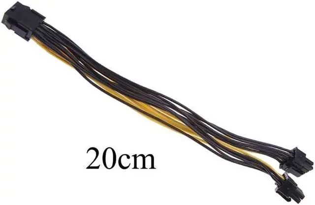 Alt view image 6 of 6 - PCI-E 6-pin to 2x 8-pin GPU Graphics Card Power Splitter Cable PCI Express Connector 6pin-8pin Adapter Cable