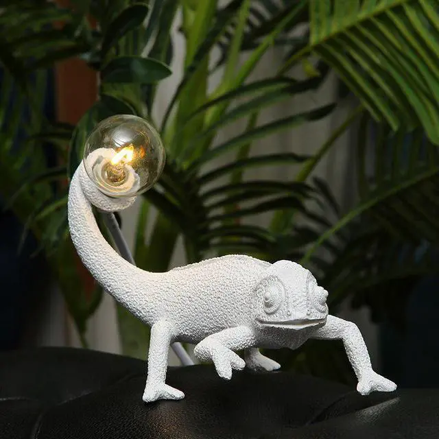 Alt view image 3 of 5 - Chameleon Table Lamp For Bedroom Home Art Deco LED Morden Desk lamp Design Decoration Nordic Seletti Animal Bedside Lamp