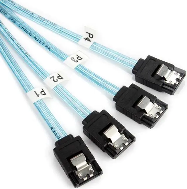 Alt view image 3 of 5 - 0.5m/1m Mini SFF-8087 to 4 SATA Cable Mini SFF8087 36P To 4 SATA 7P Cable 12Gbps Hard Drive Data