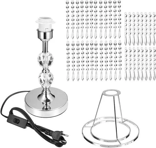 Alt view image 5 of 5 - 2 Tier Luxury Crystal Table Pendant Lamps for Bedroom Modern Wedding Decoration Dimmable Desk Lamp Bedside Living Room Lighting