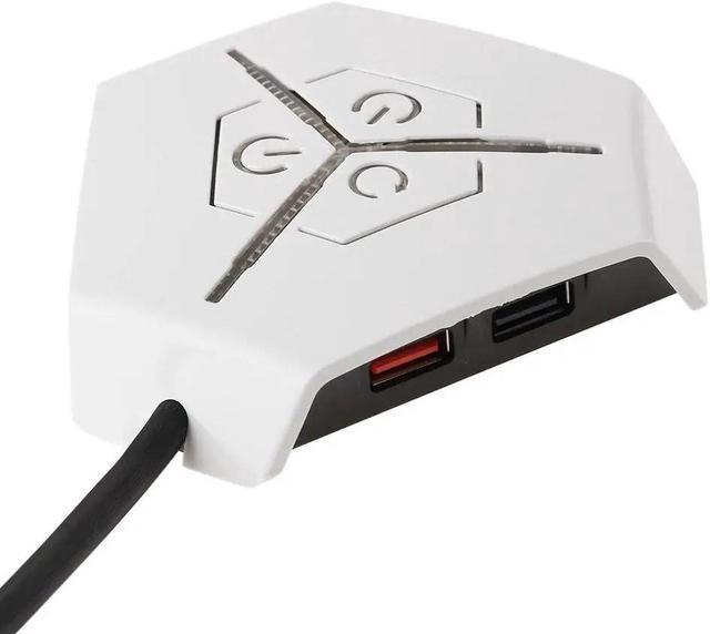 Alt view image 3 of 5 - Case Power Supply Button Switch V6 Dual USB Ports Waterproof Desktop Computer ON/OFF Button Switch I Connection Switch