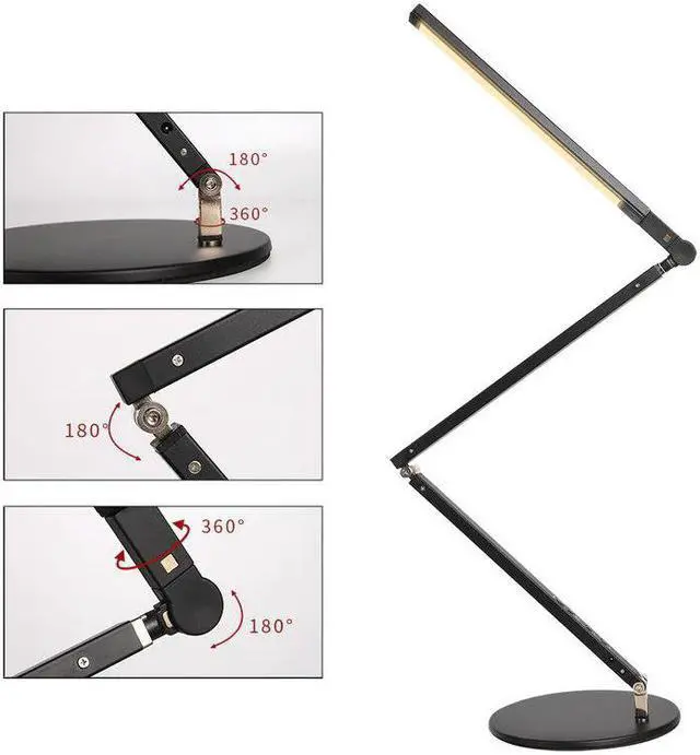 Alt view image 4 of 5 - Remote Control Manicure Office Desk Lamp with Clip AC110V-220V Golden Silver Black Eye Care Flexible Arm Table Lamps for Student