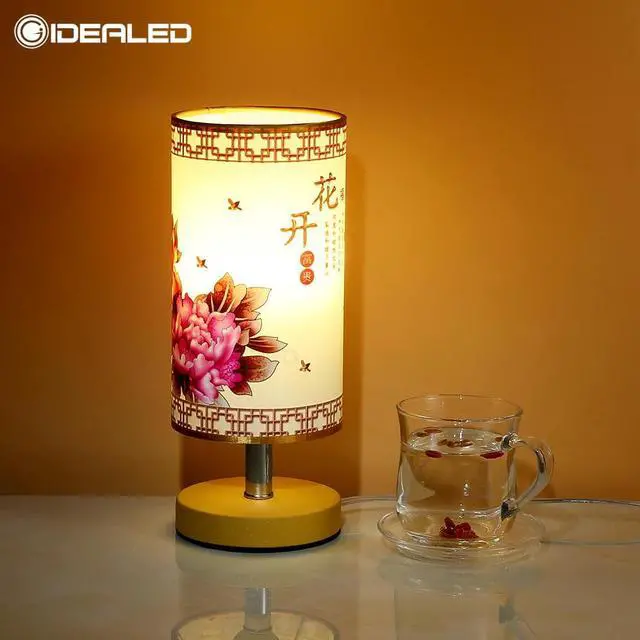 Alt view image 4 of 5 - lamp smart wifi bulb Indoor Modern Vintage Bedside Lamp Shade Desk Light Cover Holder Lampshades Bedside Lamp Night Light