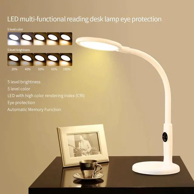 Alt view image 2 of 5 - Desk Lamp Touch Table Lamps For Living Room Gooseneck Desktop Foldable Dimmable Eye Protection Study Lamp Led Light